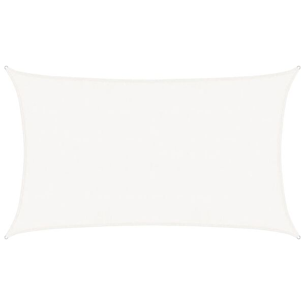 vidaXL Senčno jadro 160 g/m&sup2; belo 5x8 m HDPE