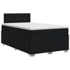 vidaXL Postelja boxspring z vzmetnico Črna 120 x 190 cm Blago