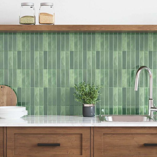 vidaXL Pravokotna plo&scaron;čica 20 pcs Temno zelena 29 x 23 x 0,08 cm