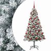 vidaXL Umjetno božično drevo z okrasnimi kroglami 120 cm 150 LED