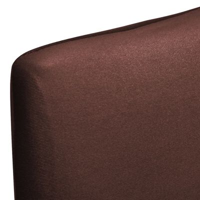 vidaXL Ravne raztegljive prevleke za stole 6 kosov rjave