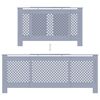vidaXL Pokrov za radiator MDF siv 205 cm