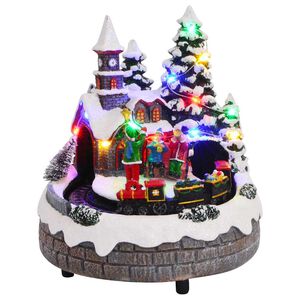 vidaXL Božični okras za mizo 16 x 16 x 19 cm Smola večbarvno