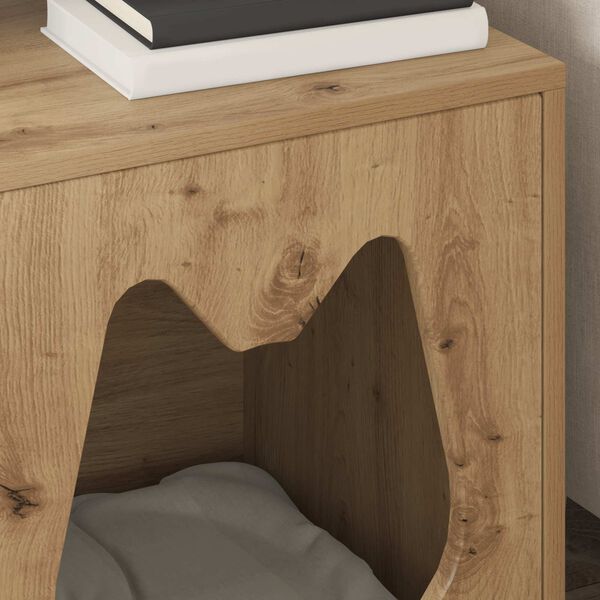 vidaXL Mačja hi&scaron;a Oreh 42,5 x 40 x 53,5 cm Konstruiran les