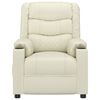 vidaXL Električni naslanjač krem umetno usnje