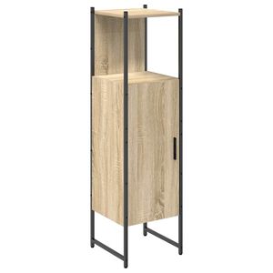 vidaXL Kopalni&scaron;ka omarica Bež 33 x 33 x 120,5 cm Inženirski les
