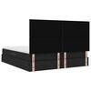 vidaXL Postelja z dodatnim prostorom za shranjevanje in vzmetnico Črna