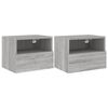 vidaXL Stenska TV omarica 2 kosa siva sonoma 40x30x30 cm inž. les