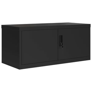 vidaXL Arhivska omara črna 90x40x40 cm jeklo