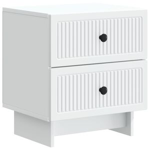 vidaXL Nočna omarica Bela 43 x 34,5 x 47,5 cm Inženirski les