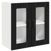 vidaXL Stenski stekleni omarica LUCCA Črni hrast 60 x 31 x 60 cm