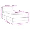 vidaXL Box spring postelja z vzmetnico Svetlo siva 80x210 cm žamet