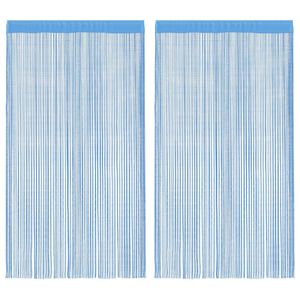 vidaXL Vrvne zavese 2 kosa svetlo modre 100x250 cm