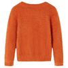 Otroški pulover pleten žgano oranžen 92