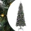 vidaXL Umestno božično drevo Zelena 240 cm PVC, plastika in jeklo
