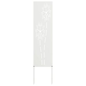 vidaXL Zaslon za zasebnost v vrtu Bela 32 x 140 cm Mnogi jeklo