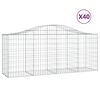 vidaXL Obokane gabion košare 40 kosov 200x50x80/100 cm cinkano železo