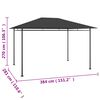 vidaXL Paviljon 384x281x270 cm antraciten 180 g/m&sup2;