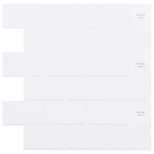 vidaXL Podhodna plo&scaron;čica 10 pcs Bela 30 x 30 cm Poliuretan in PET