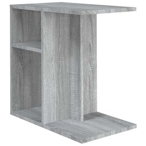 vidaXL Stranska mizica siva sonoma 50x30x50 cm inženirski les