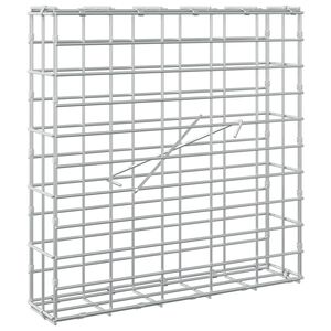 vidaXL Gabion z 5 mm žico in mrežo 5x10 cm 50x10x50 cm Pocinkano jeklo