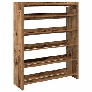vidaXL Regal za čevlje starinski les 80x25x100 cm inženirski les