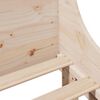 vidaXL Posteljni okvir brez vzmetnice 120x190 cm trdna borovina