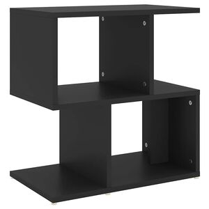 vidaXL Nočna omarica črna 50x30x51,5 cm iverna plo&scaron;ča
