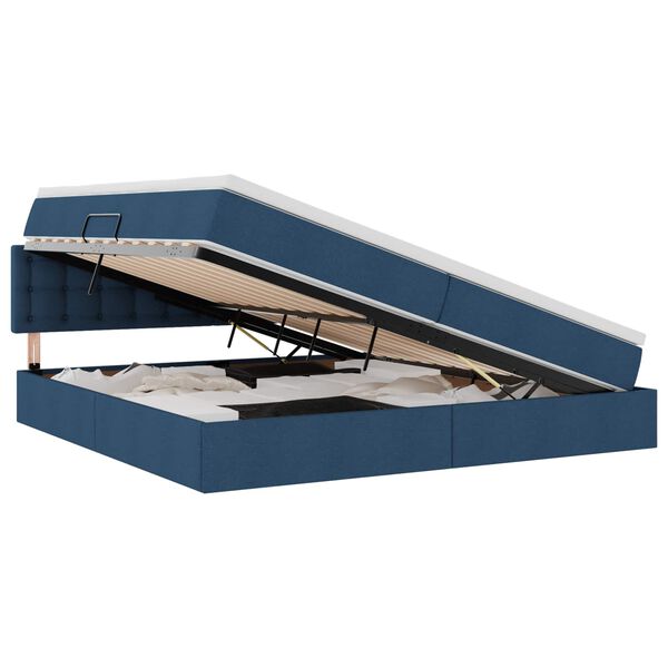 vidaXL Postelja z dodatnim prostorom za shranjevanje in LED osvetlitvijo