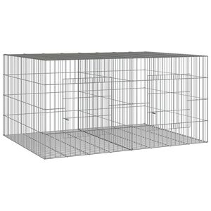 vidaXL 2-delna ograda za zajce 110x79x54 cm pocinkano železo