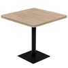 vidaXL Bistro miza iz mediapana in jekla 80x80x75 cm barva hrasta