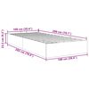 vidaXL Otomanski posteljni okvir brez vzmetnice bel 100x200 cm