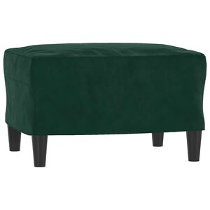 vidaXL Stolček za noge temno zelen 60x50x41 cm žamet