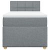 vidaXL Box spring postelja z vzmetnico svetlo siva 90x190 cm blago