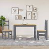 vidaXL Jedilni stoli 2 kosa sivi 40x46x99 cm trdna borovina