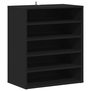 vidaXL Omarica za čevlje črna 60x35x70 cm iverna plo&scaron;ča