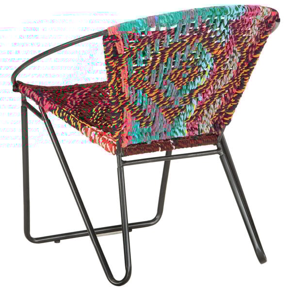 vidaXL Okrogel stol večbarven Chindi blago