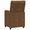 vidaXL Jedilni stoli s kolesi s kolesi 2 pcs Rjava 58 x 67 x 97 cm