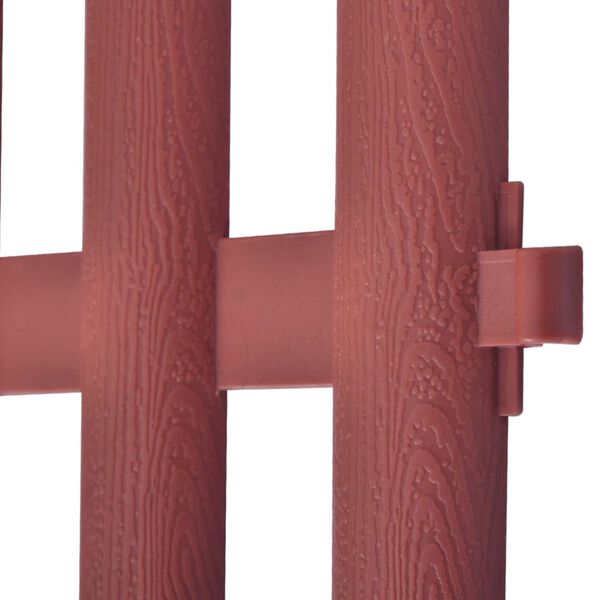 vidaXL Ograja za zelenico 17 kosov 10 m rjava