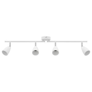 vidaXL Stropni reflektor s sredi&scaron;či Bela 70 x 12,5 x 10,5 cm Kovina