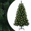 vidaXL Umestno božično drevo 120 cm 150 LED Toplo bela PVC in kovina