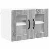 vidaXL Stenski stekleni omarica PORTO Siva Sonoma 60 x 31 x 40 cm