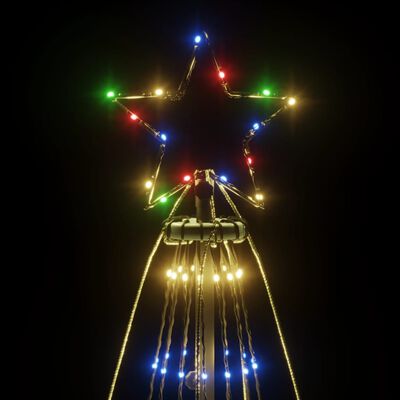 vidaXL Božično drevo s konico 1134 barvnih LED lučk 800 cm