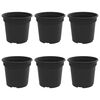 vidaXL Okrogli cvetlični lonec 6 kos Črna &Oslash; 15 x 12 cm Plastika