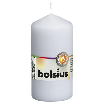 Bolsius Stebričaste sveče 10 kosov 120x58 mm bele