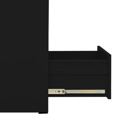 vidaXL Arhivska omarica črna 46x62x72,5 cm jeklo