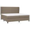vidaXL Box spring postelja z vzmetnico taupe 200x200 cm blago