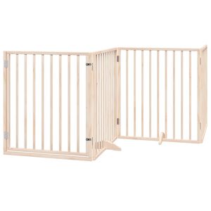 vidaXL Ograda za pse z vrati zložljiva 4 paneli 320 cm topolovina