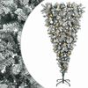 vidaXL Obrnjen umetni viseči božični dreves 150 cm 150 LED Toplo bela