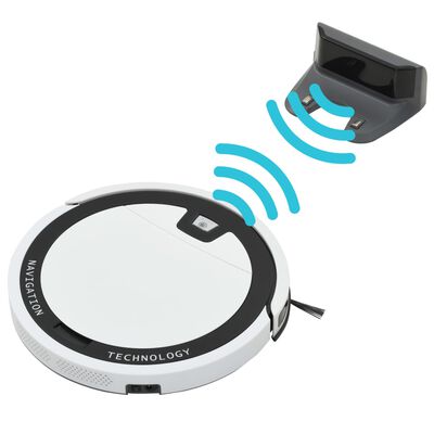 vidaXL Robotski sesalnik 5 načinov upravljanja z APP, WiFi navigacija
